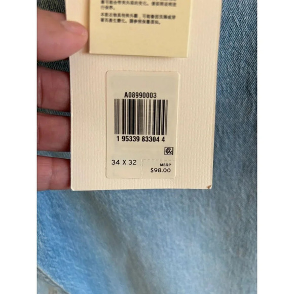 Levi's Premium 702 Mens High Flare Jeans Ultra High Rise Slim Fit Denim Sz 34x32 - Picture 12 of 12